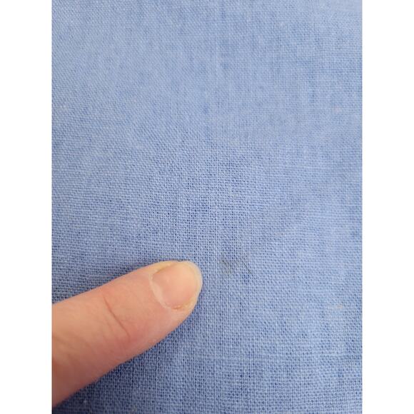 Vtg Jane Ashley Blue Floral Embroidered Linen Blend Shirt & Dress Size Large - Picture 15 of 15